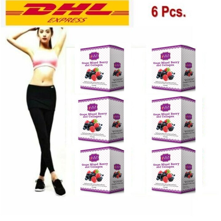 6 X VIVI plus Grape Mixed Berry and collagen High Fiber Fast Ship