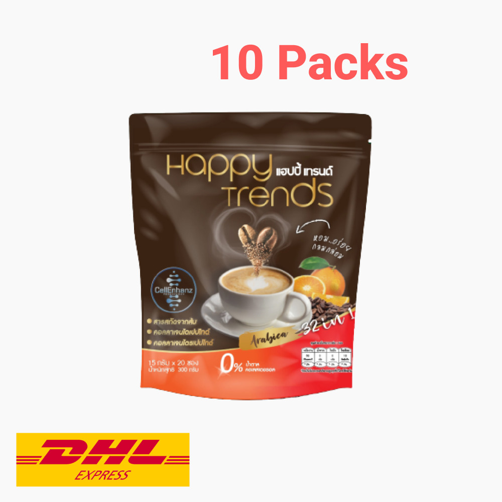 10x Happy Trends Coffee 32 in 1 Mix Collagen Weight Management Nourish Skin Bone