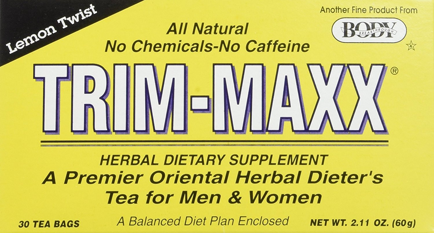 Body Breakthrough Tea, Diet Trim-Maxx, Lemon – Weight Loss Tea Bags – 30 Bags