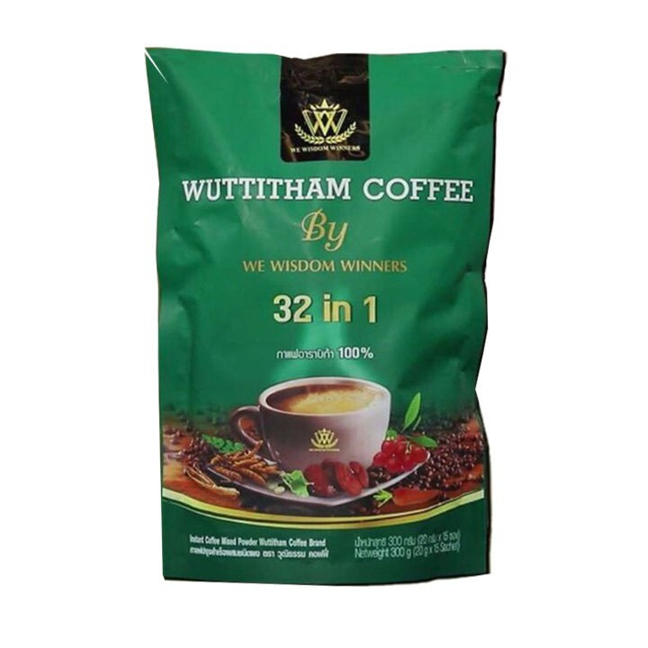 10x Wuttitham Instant Coffee Herbs Mixed 32 in 1 Health Weight Control Drink DHL