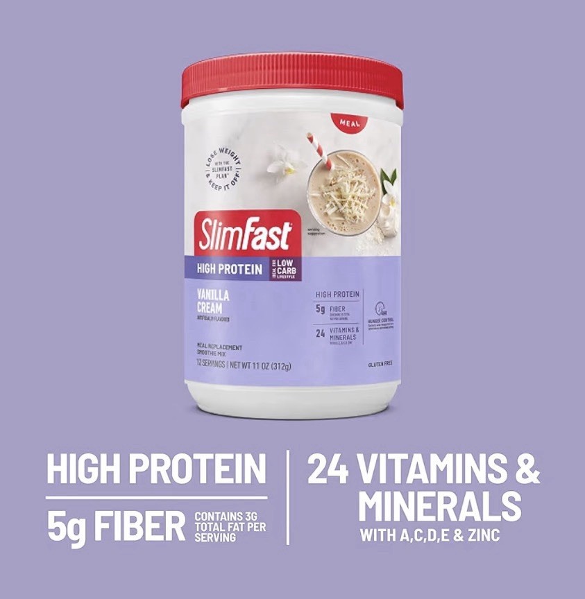 SlimFast Advanced Nutrition High Protein Meal Replacement Smoothie Mix-Pack of 1
