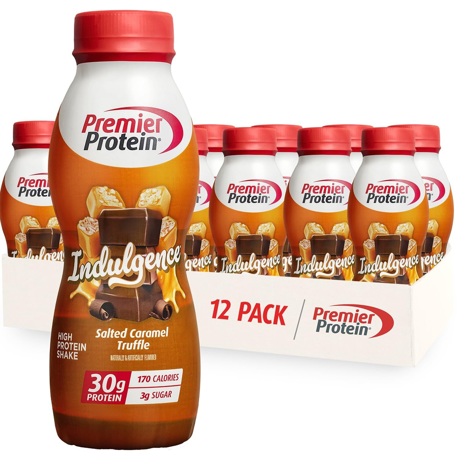 •*.NEW*.•Premier Protein Indulgence, Salted Caramel 🍬Truffle 11.5 fl oz, 12 ct