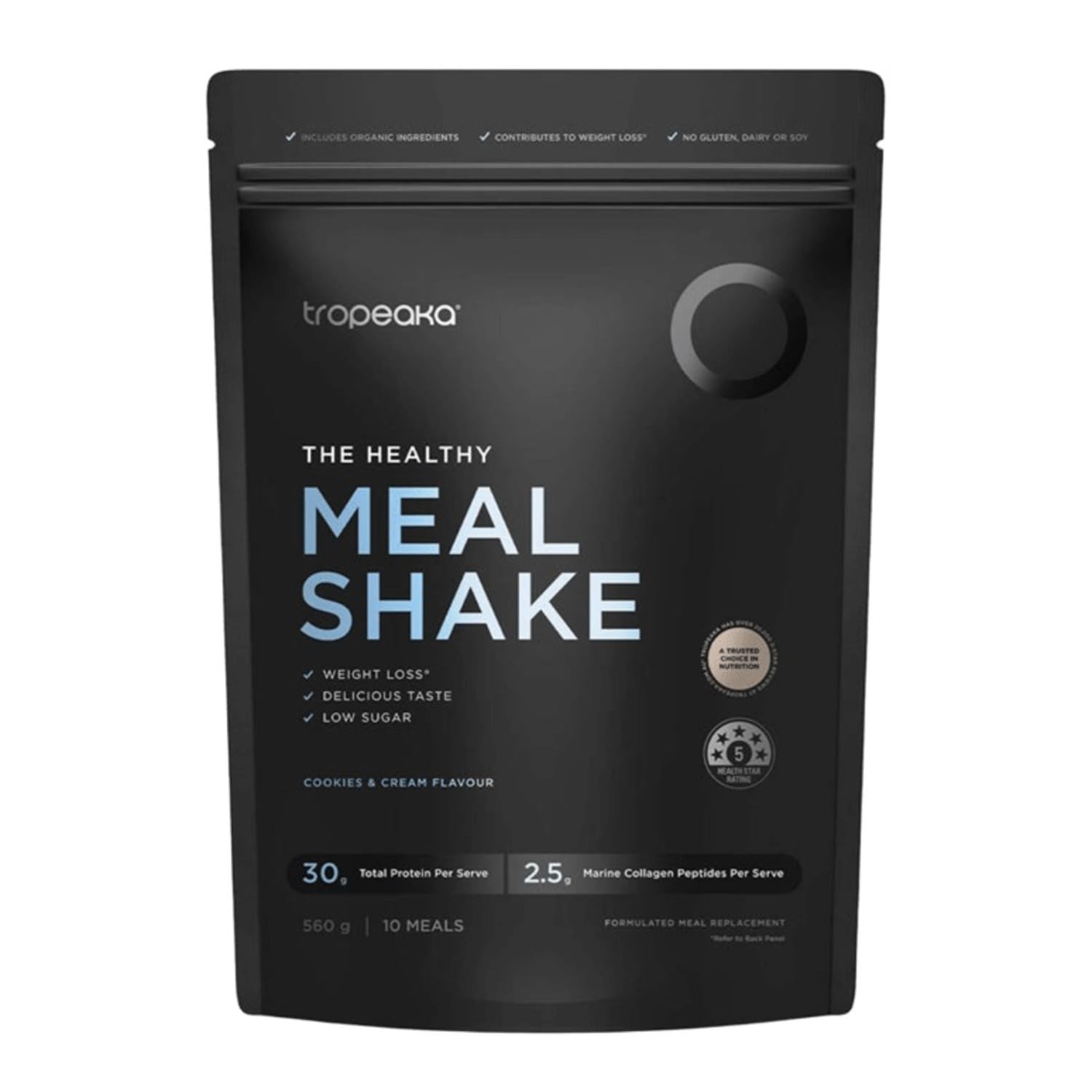 Tropeaka The Healthy Meal Shake – Cookies Cream – Clean Meal Replacement Pow…