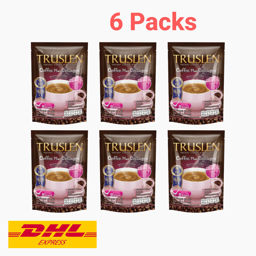 6x Truslen Coffee Mix Plus Collagen Weight Control Sugar Free Low Fat Fit Body