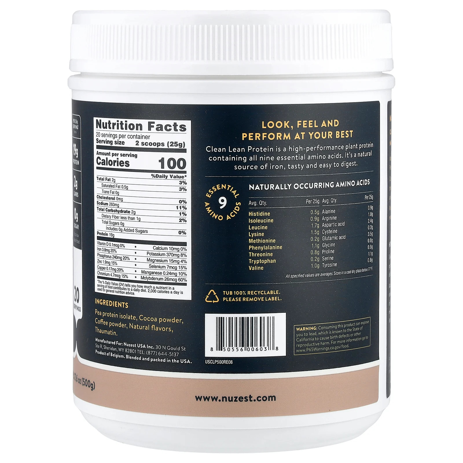 Clean Lean Protein, Real Coffee, 17.6 oz (500 g)