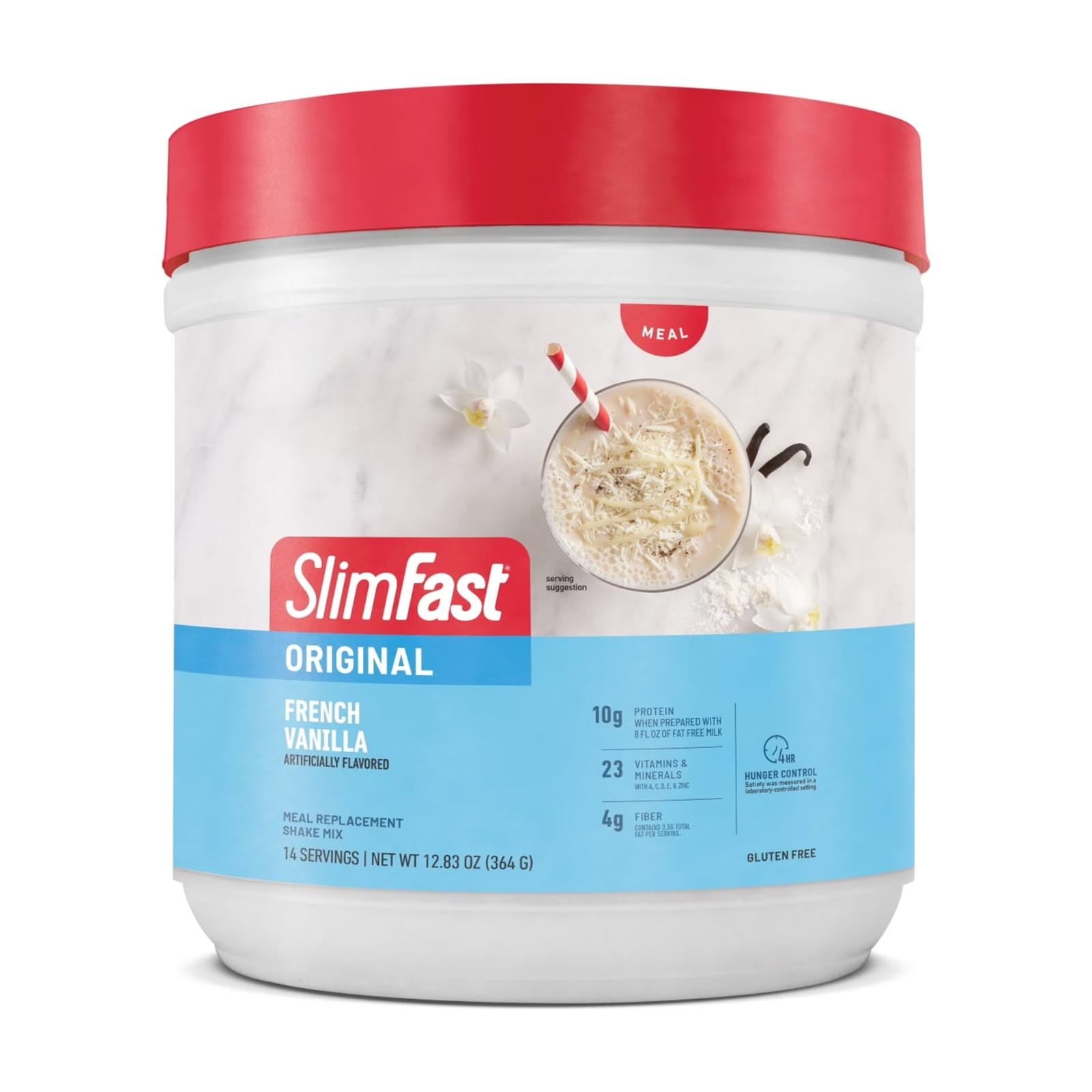(2 PACK) SlimFast Original Meal Replacement Shake Powder, French Vanilla, 12.83