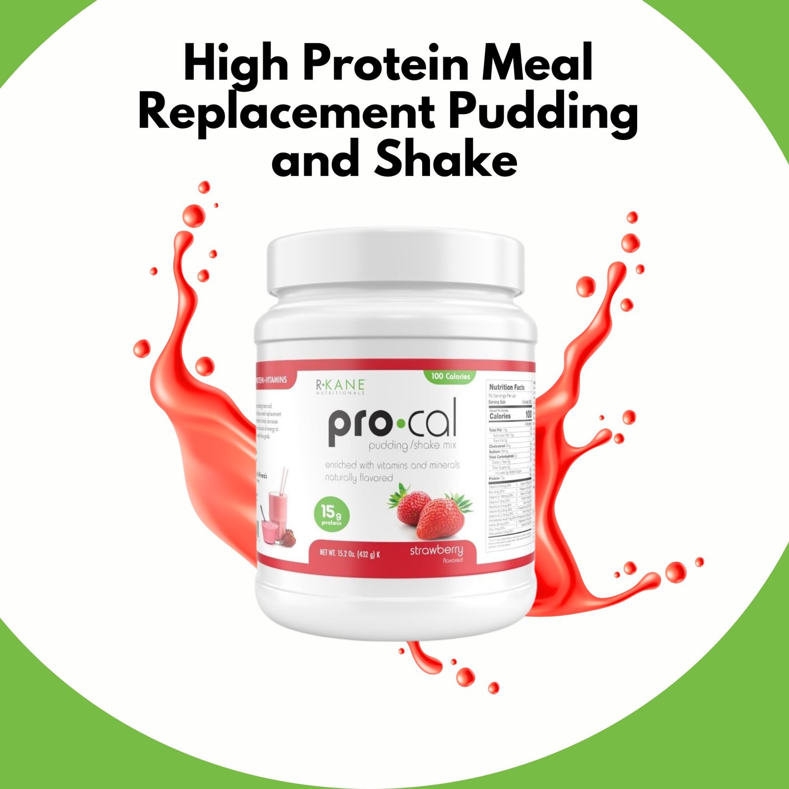 Pro-Cal Strawberry Meal Replacement Powder – High Protein, Low Calorie Shake …
