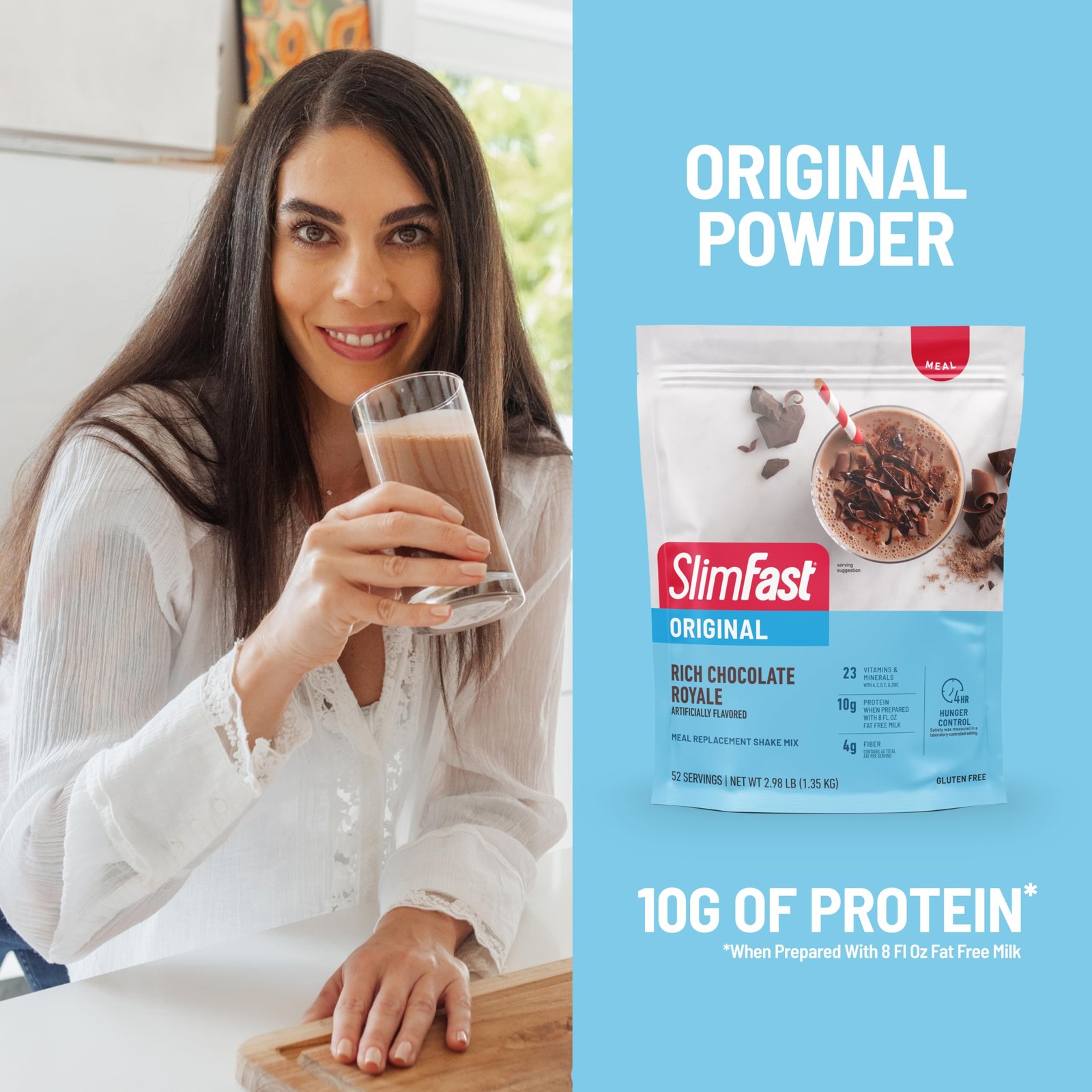 SlimFast Meal Replacement Powder, Original Rich Chocolate Royale, Weight Loss…