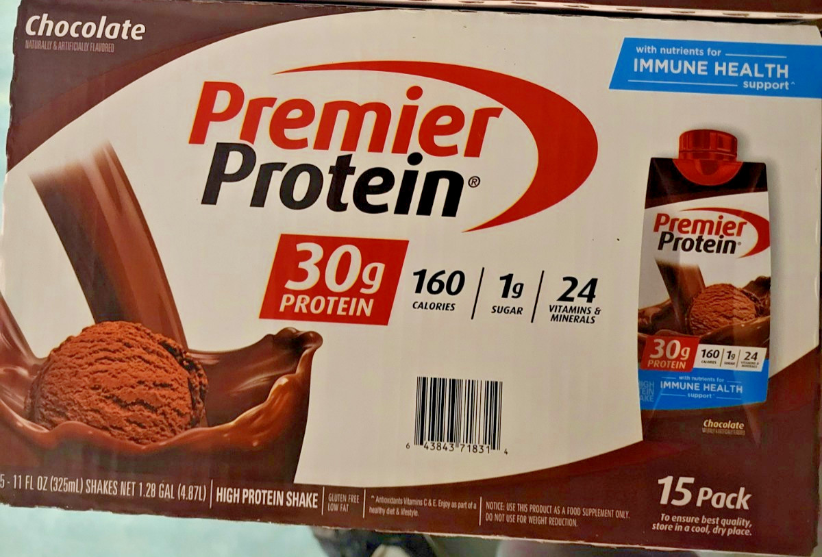 Premier Protein High Protein Shake, Chocolate – 11oz, Pack of 15