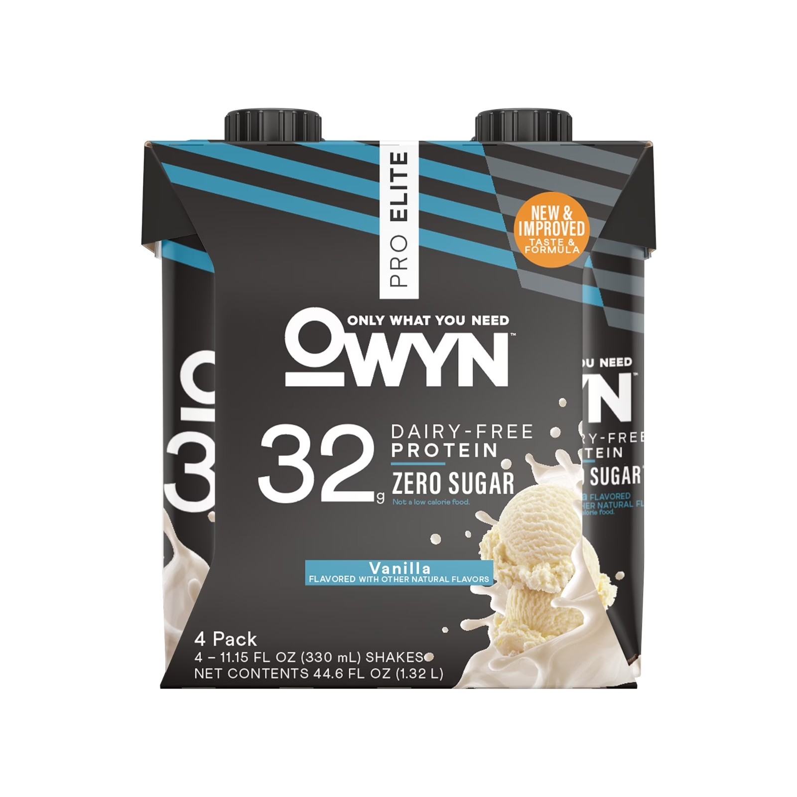 OWYN Pro Elite 32g High Protein Shakes, Vanilla, 11.15 fl oz, 4 Count.