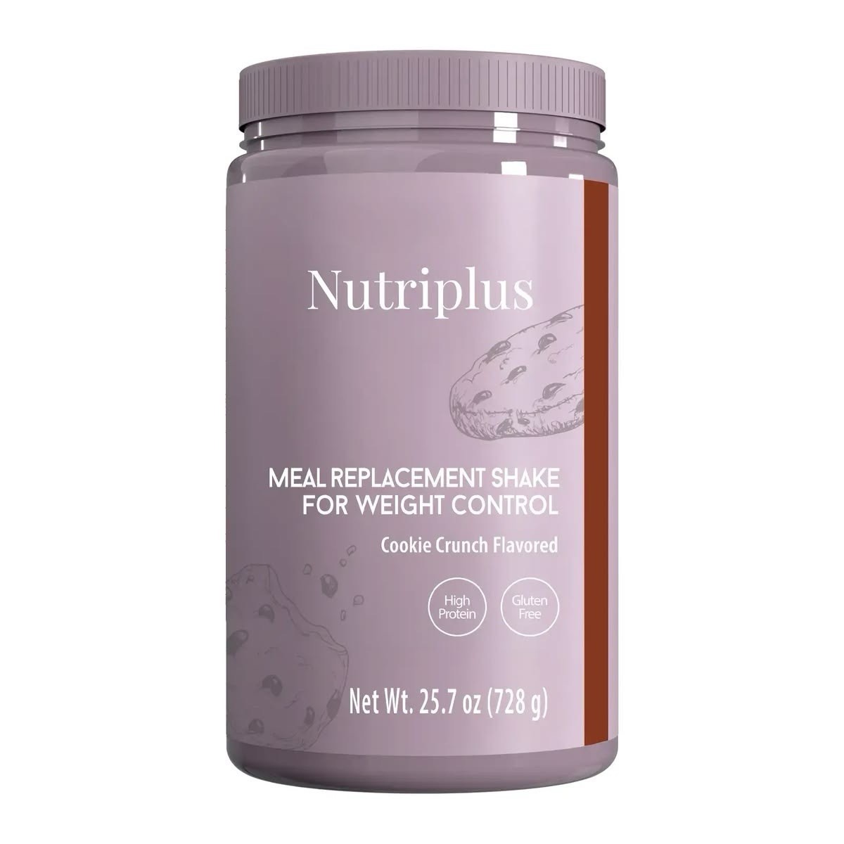 NUTRIPLUS Meal Replacement Shake que combina el placer de las Cookie Crunch.