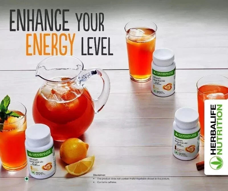 Herbalife Afresh Energy Drink Mix Herbal Concentrate WEIGHT MANGE &METABOLISM