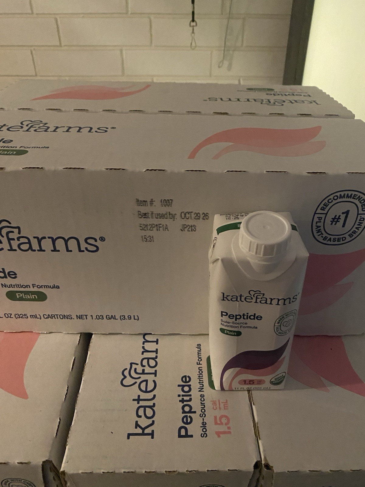 Kate Farms Organic Peptide 1.5 Nutrition Formula Plain 11oz, Case Of 12, Oct 26