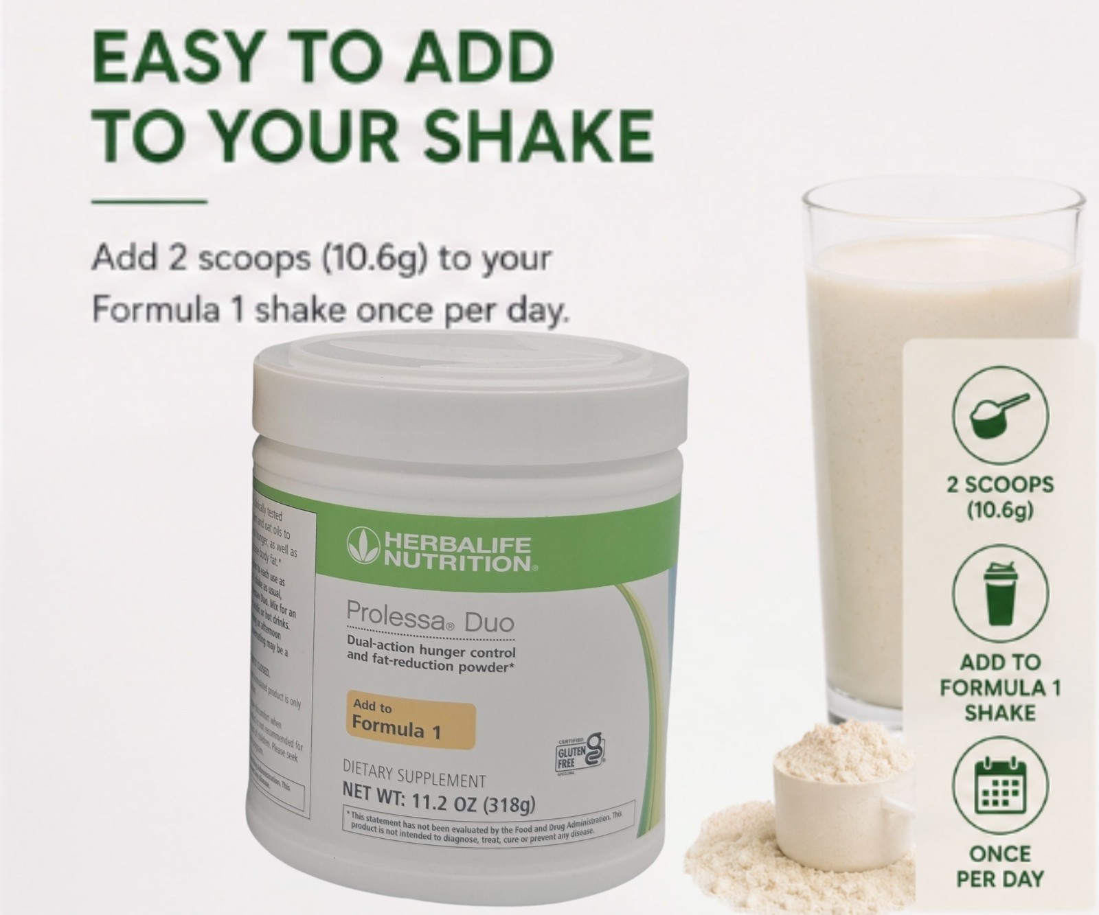 HERBALIFE NUTRITION Cookies n Cream Formula 1 Shake Mix 26.4 oz and Prolessa Duo