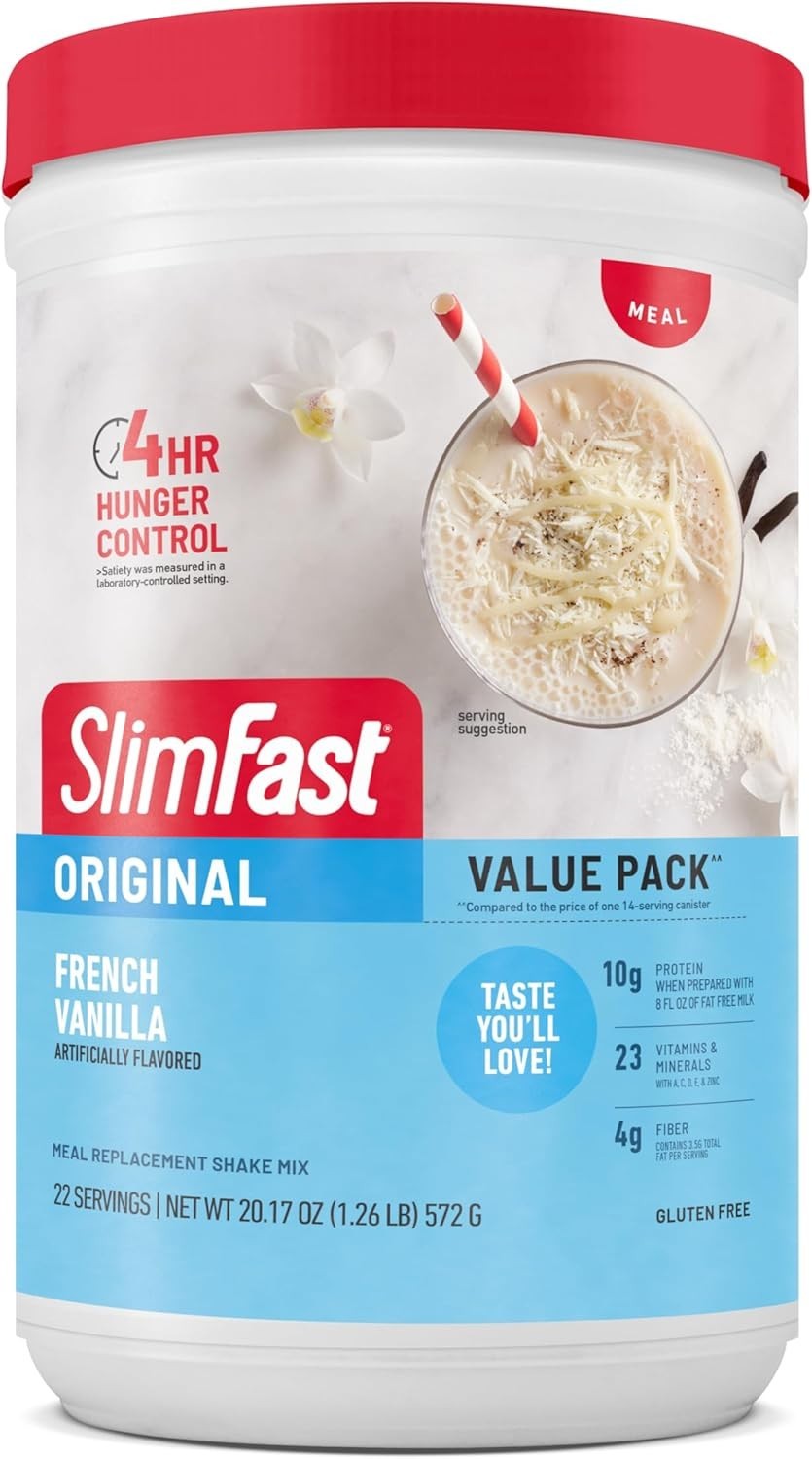 Meal Replacement Powder, French Vanilla, Weight Loss Shake Mix, 10g of Prote…