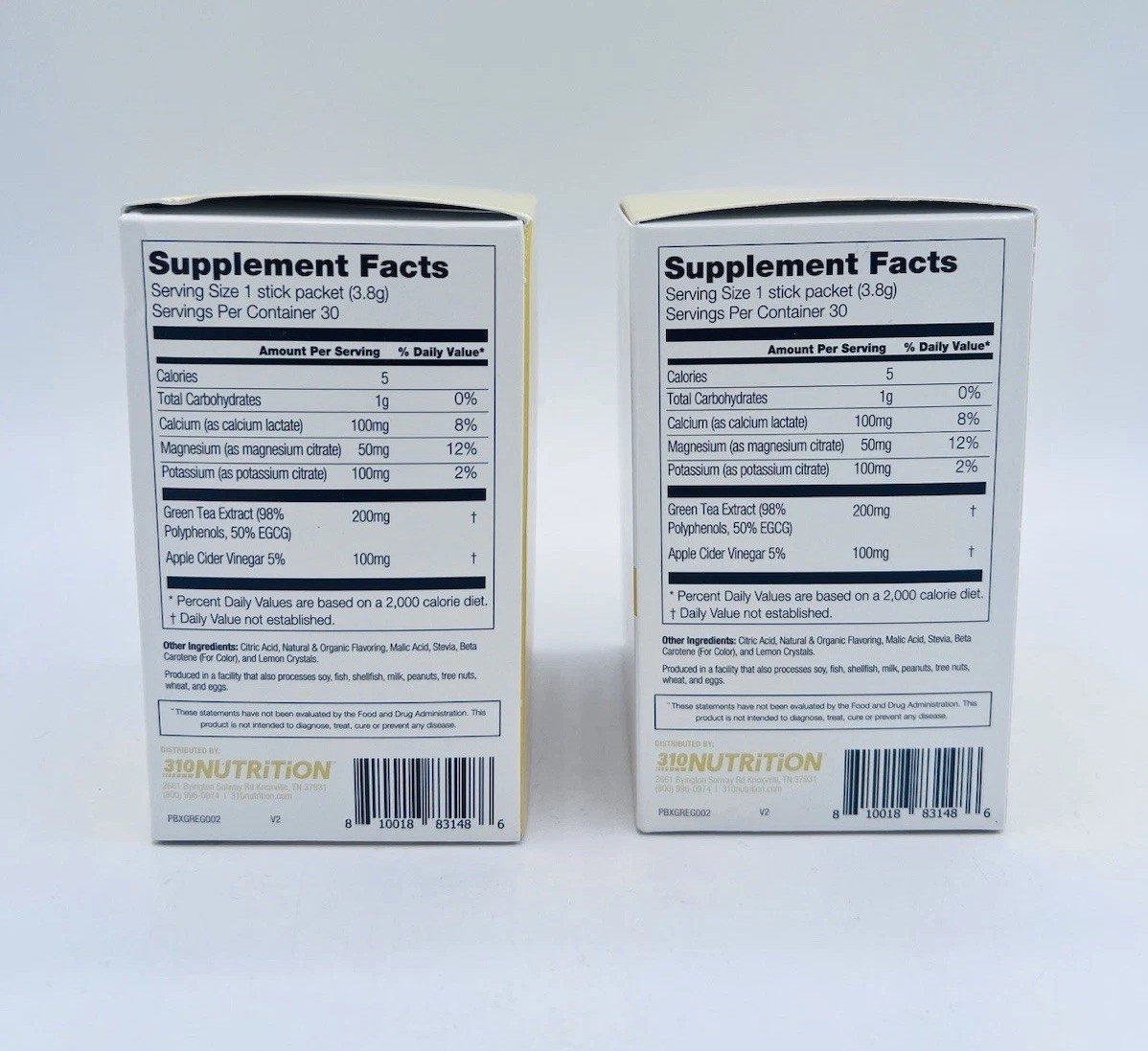 2 Boxes – 310 Nutrition Lemonade Mix 30 Servings x2 Refreshing Lemonade Flavor