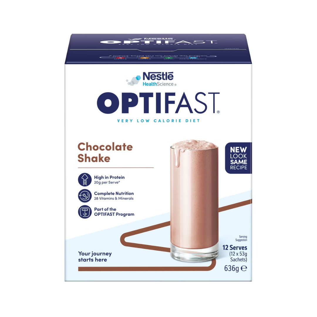 Optifast VLCD Low Calorie Diet Weight Loss Chocolate Flavour Shake Sachet 12x53g