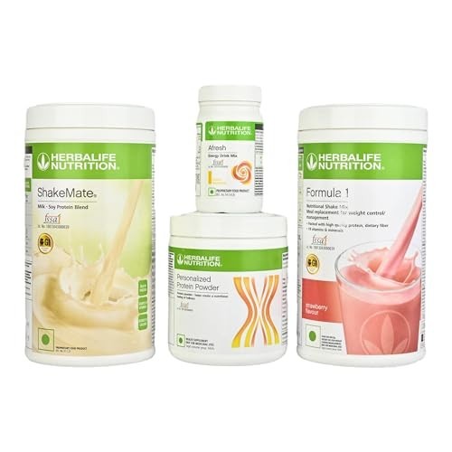 Formula 1 Strawberry 500g Protein 200g Afresh 50g Shakemate 500g Combo FS