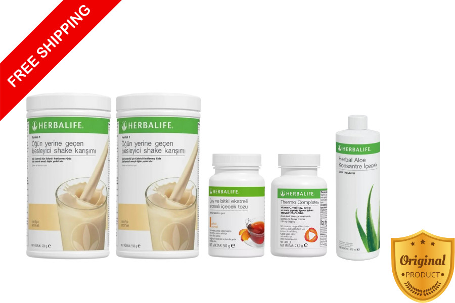 Herbal vanilla shake x2 – Classic Tea 50 g – Aloe Vera – Thermo Tablet