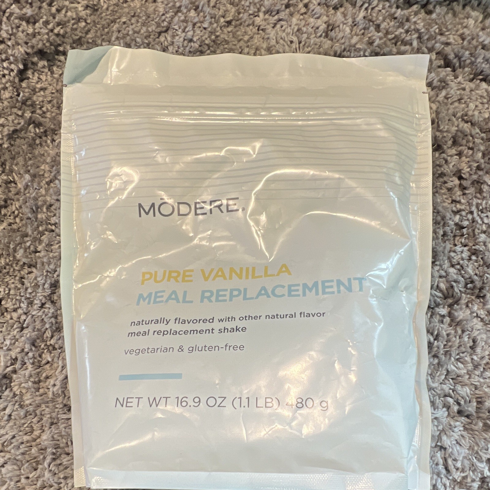Modere Pure Vanilla Meal Replacement Shake Powder Weight Mgmt 16.9 oz 15 Serv