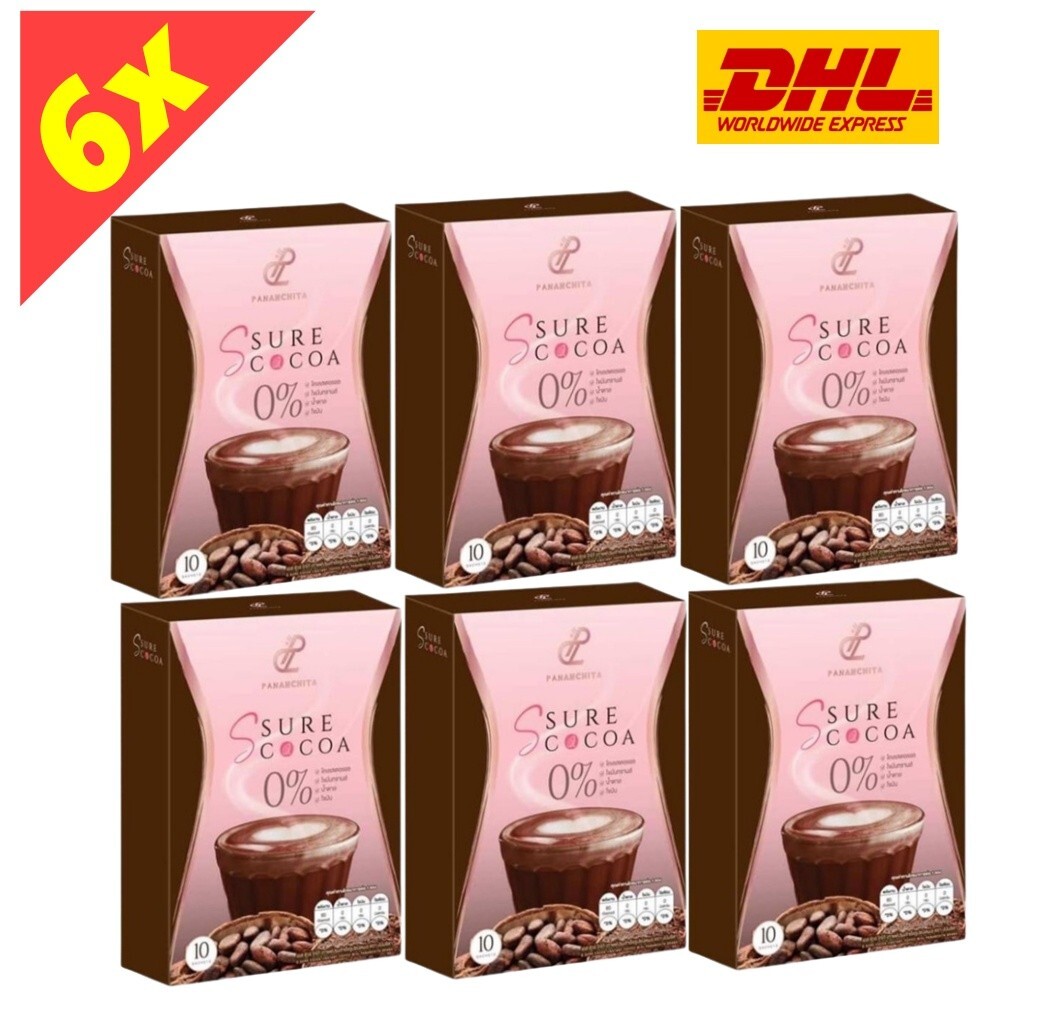 6x S Sure Cocoa Instant Powder Mix Drink Control Hunger Pananchita No Sugar