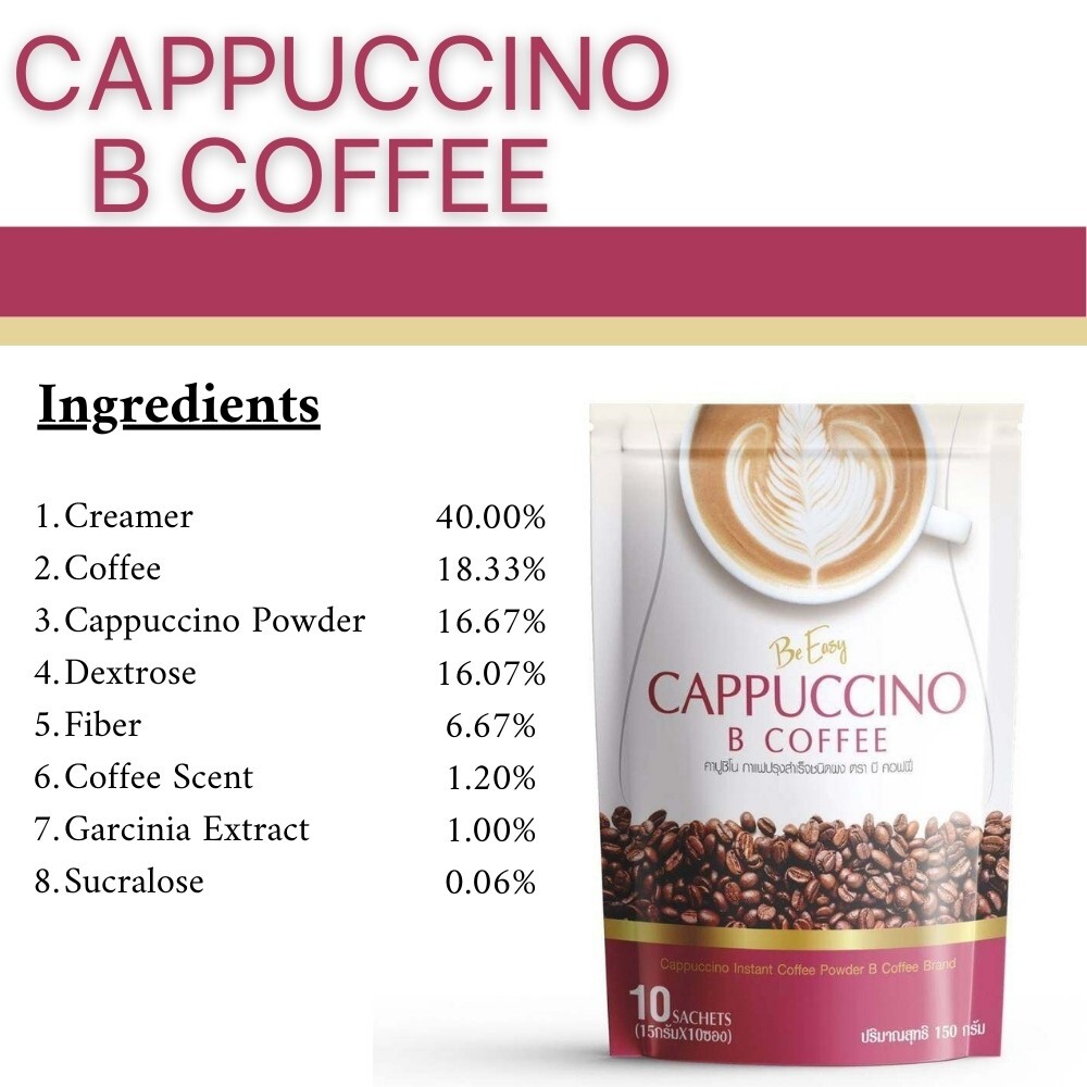 24x Be Easy B Instant Coffee Cappuccino Detox Diet Weight Management