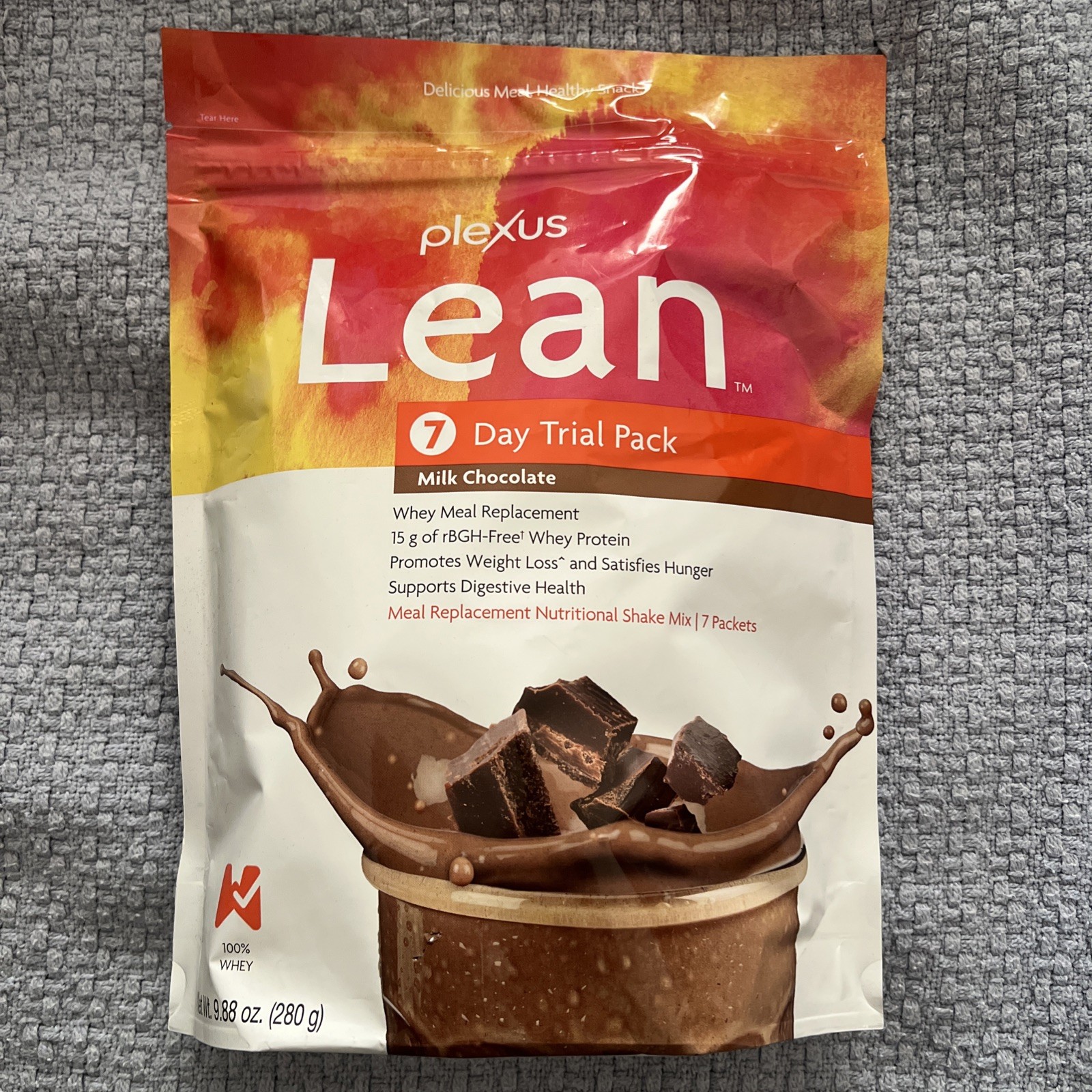 Plexus Lean Whey Milk Chocolate Travel Weight Management New Sealed 7 Trial Pack