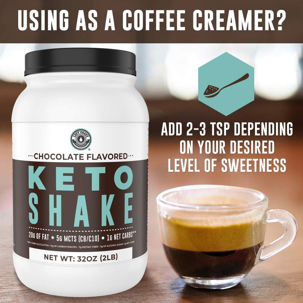Keto Meal Replacement Shakes, Chocolate, 2lbs, Low Carb Keto Protein Shake Mi…