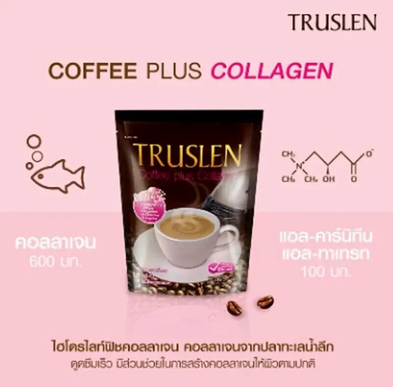 6x Truslen Coffee Mix Plus Collagen Weight Loss Sugar Free Low Fat Slimming Body