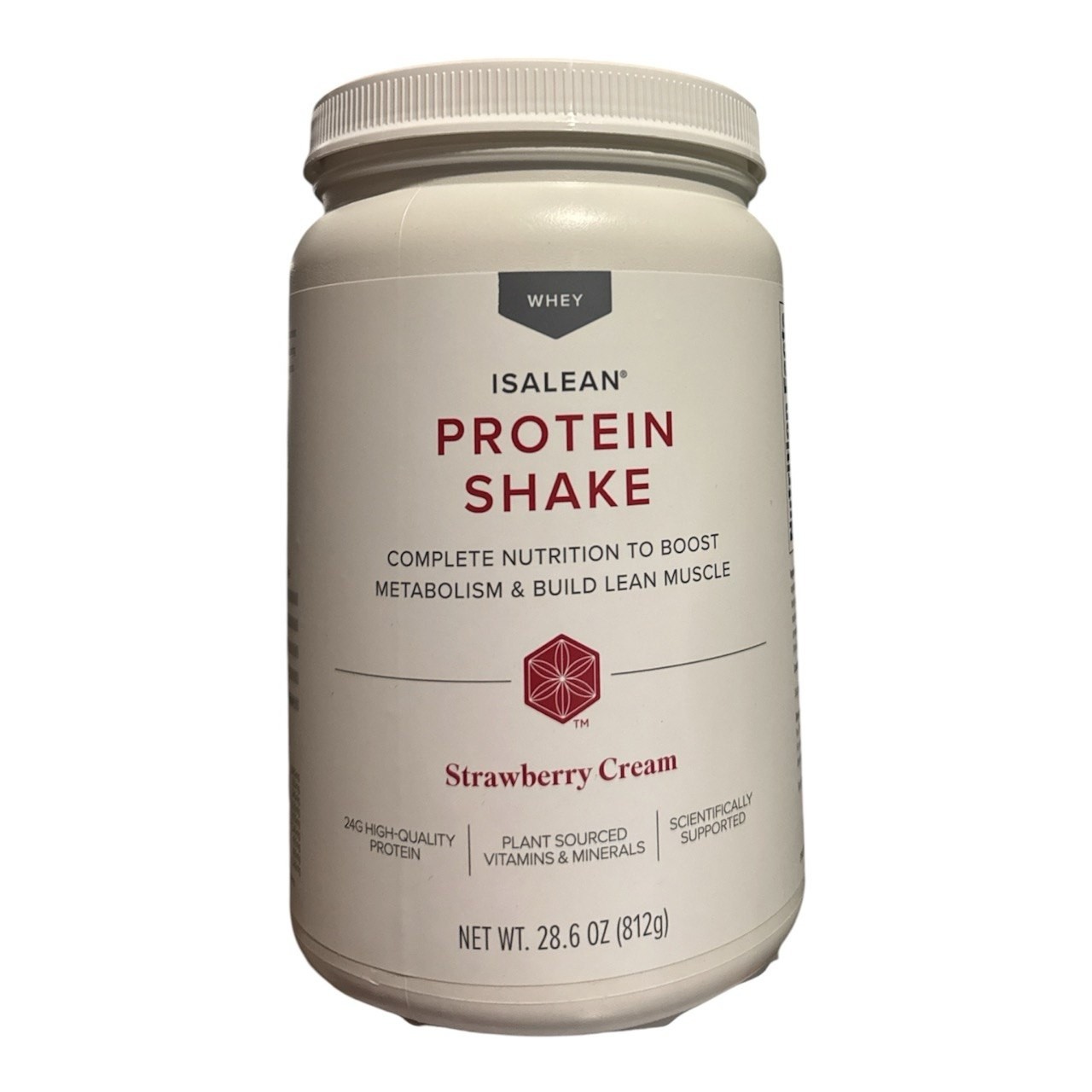 Isagenix IsaLean Protein Shake Strawberry Cream 28.6 oz Canister Exp 2027