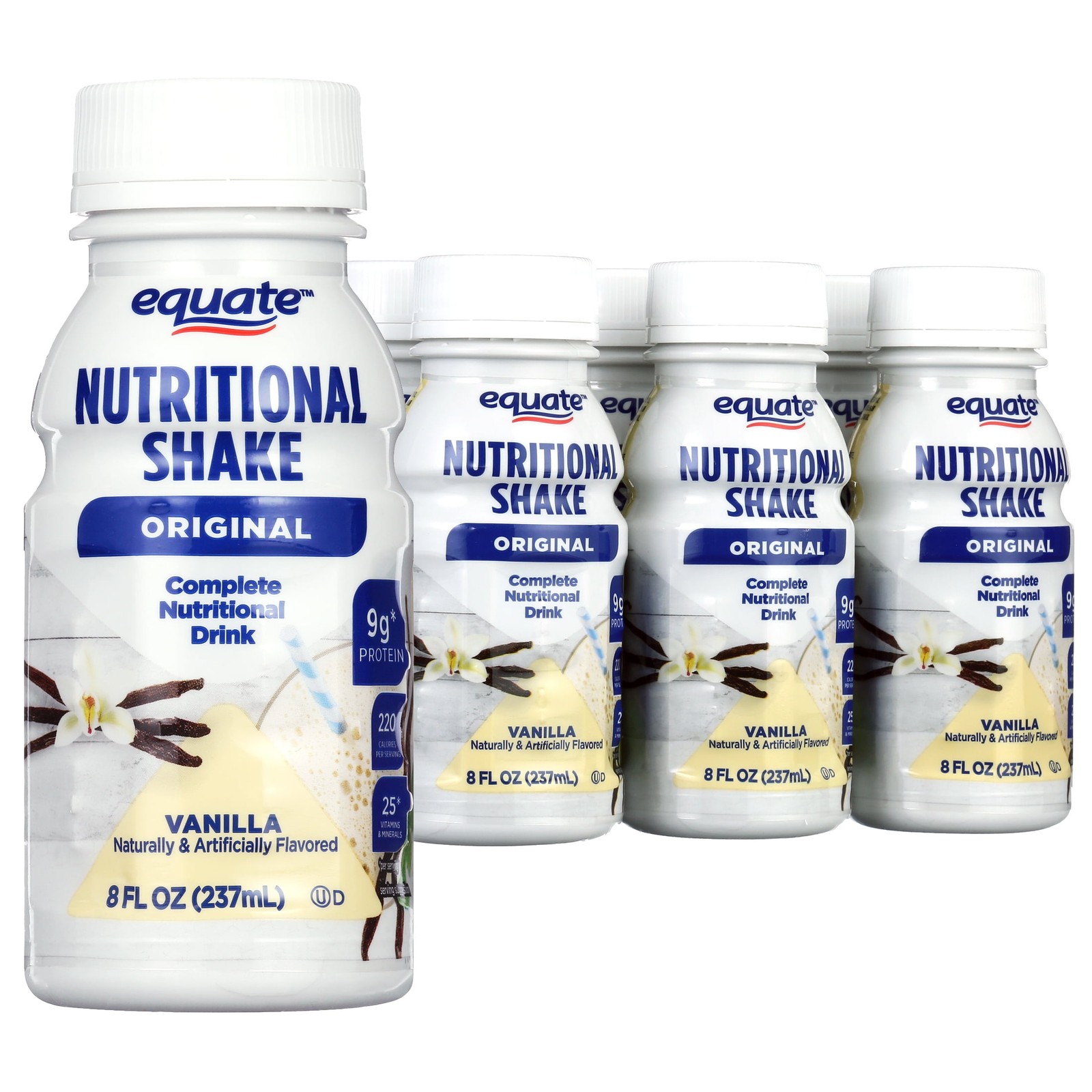 Equate Vanilla Original Nutritional Shake, 8 FL OZ, 6 Count Fast delivery