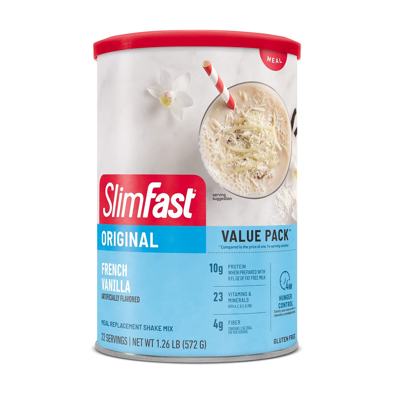 SlimFast Meal Replacement Powder Original French Vanilla Shake Mix 10g of Pro