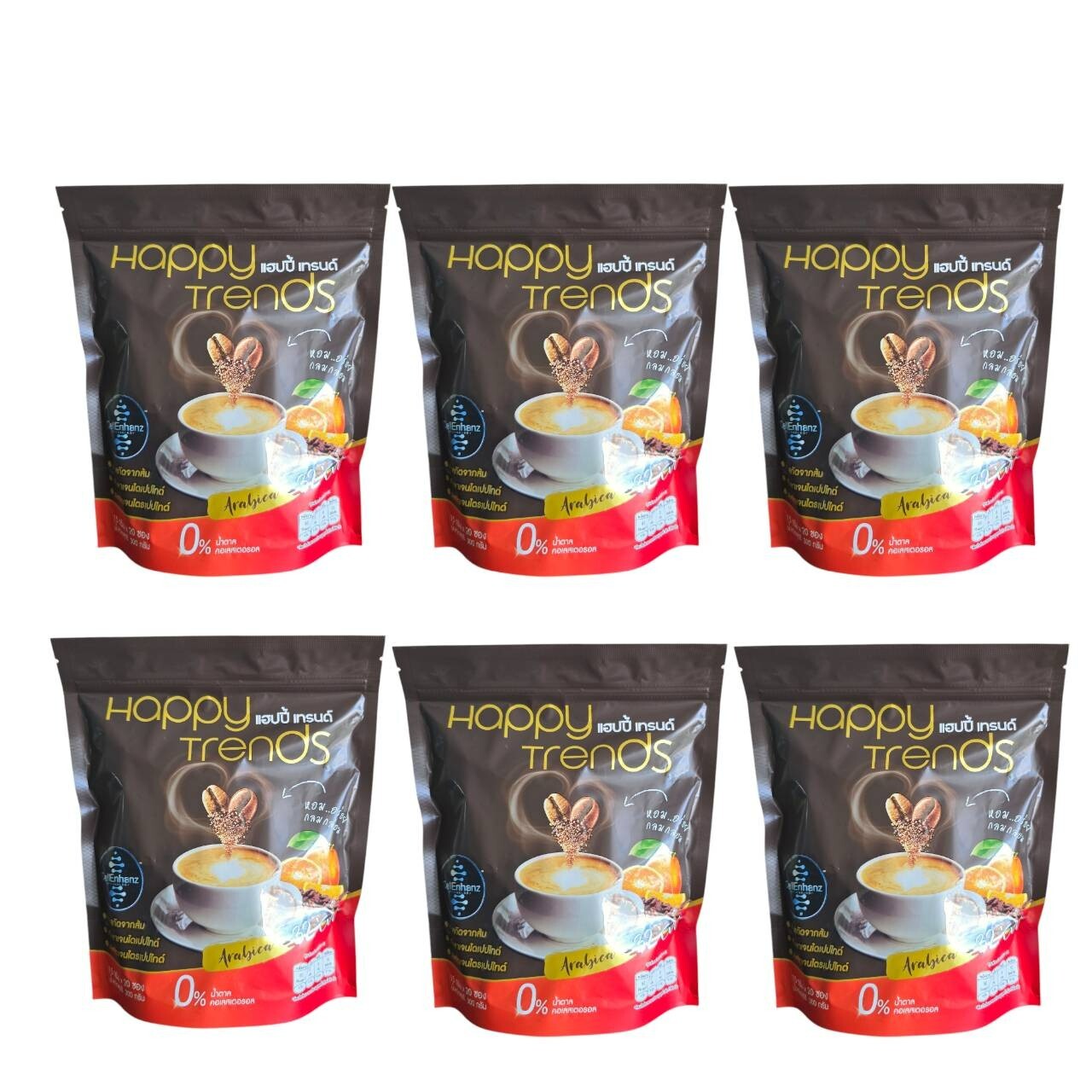 6x Happy Trends Instant Coffee 32 in 1 Mix Herbal Nourish Skin wellness drink