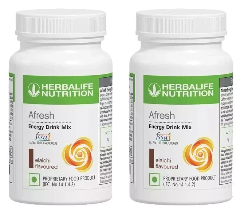 2 x Herbalife Afresh Energy Drink Mix ELACHI WEIGHT LOSS & METABOLISM