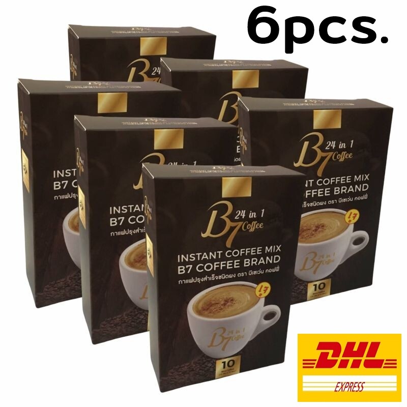6x Coffee B7 Lingzhi Cordyceps Grape Seed Ginkgo Leave Healthy Control Sugar