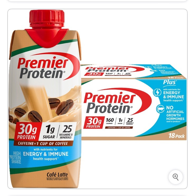 Premier Protein Shake 18 Pack Cafe Latte