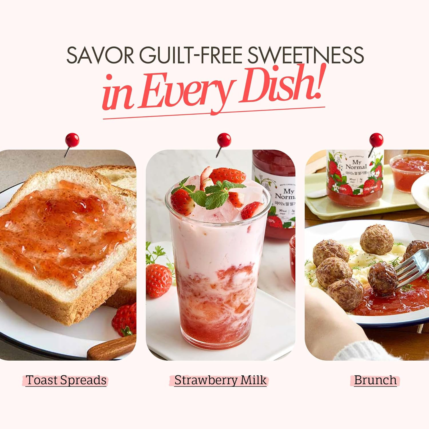 Low Calorie Strawberry Jam – Diabetic-Friendly, Strawberry 50% Fruit Jelly with