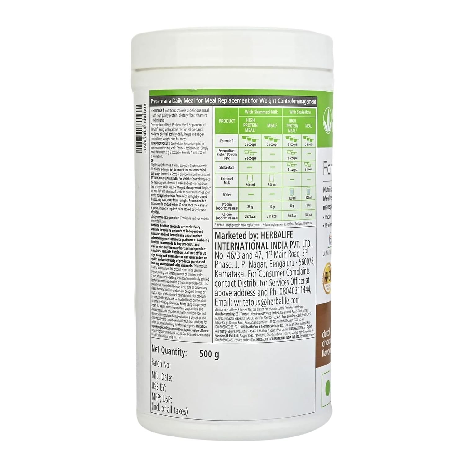 FORMULA 1 SHAKE MIX CHOCOLATE WITH PERSONALIZED PROTEIN POWDER MEAL REPLACEMENT