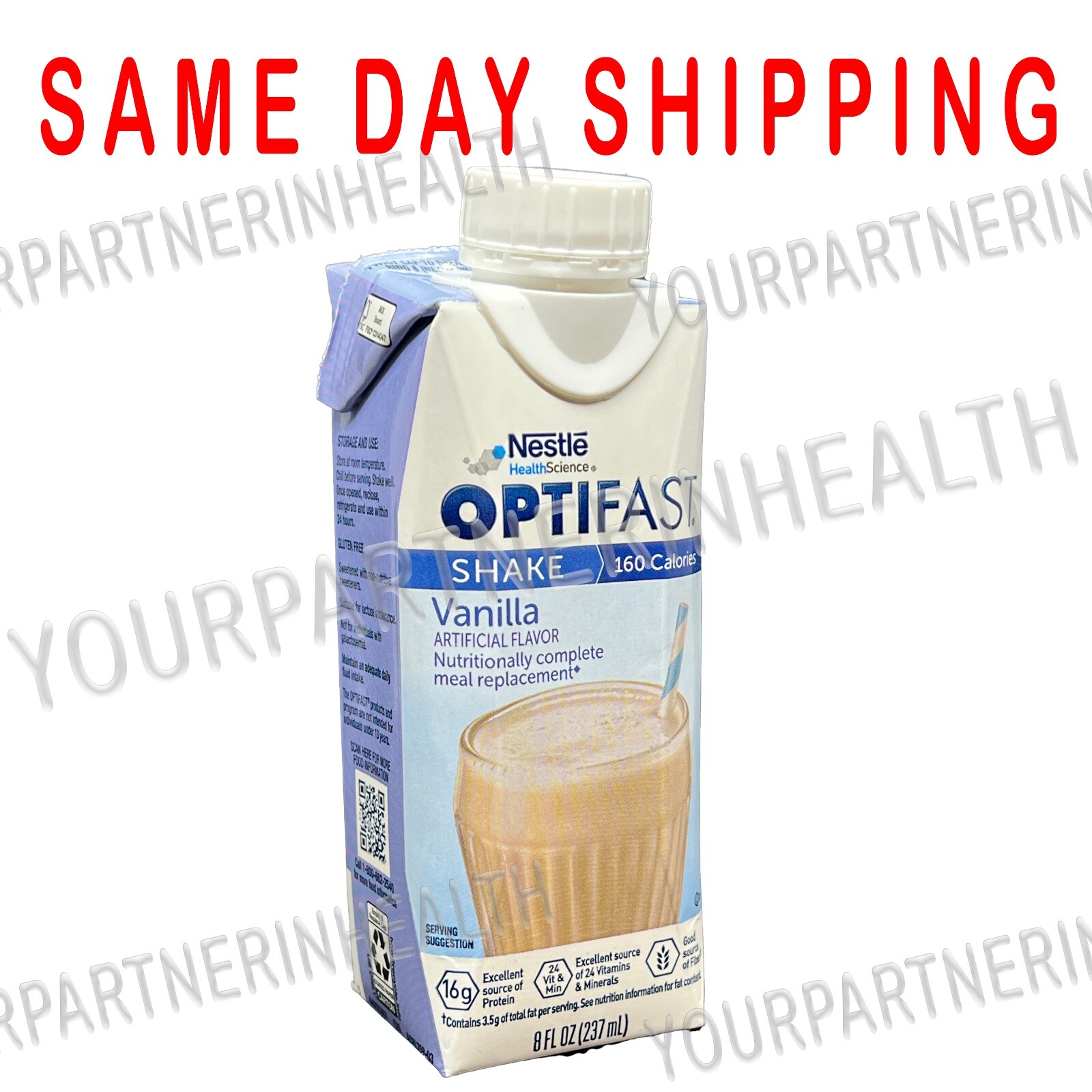 OPTIFAST 800 READY-TO-DRINK SHAKE – 1 CASE – VANILLA – 24 SERVINGS – FRESH