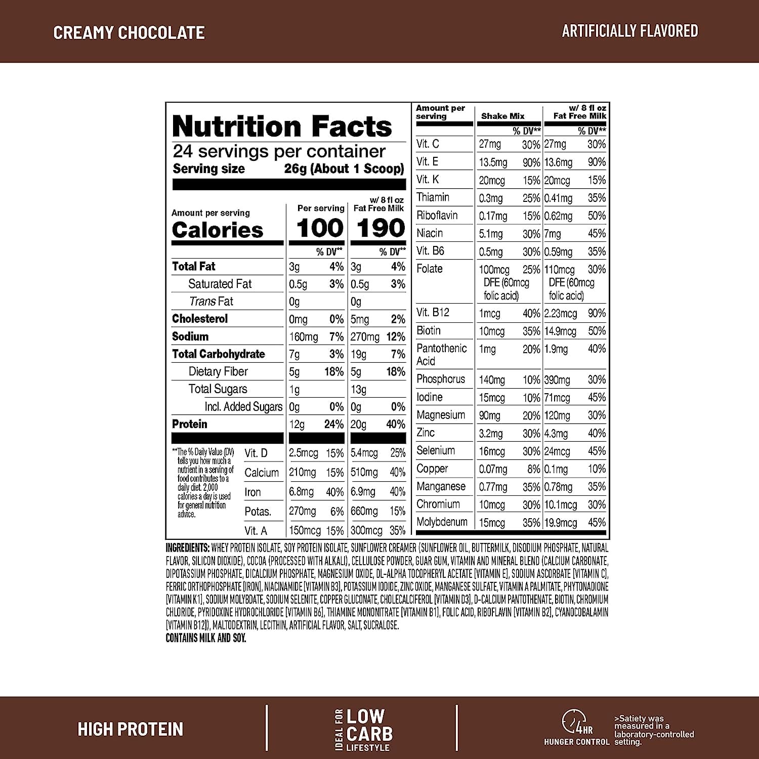 SlimFast High Protein Meal Replacement Shake Powder, 12 Servings (Pack of 2),20g