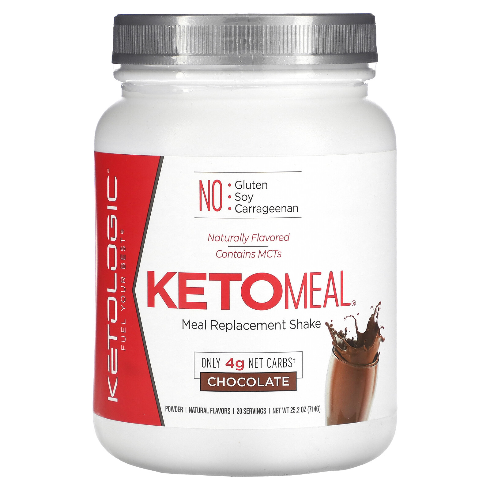 KetoMeal, Meal Replacement Shake, Chocolate, 25.2 oz (714 g)