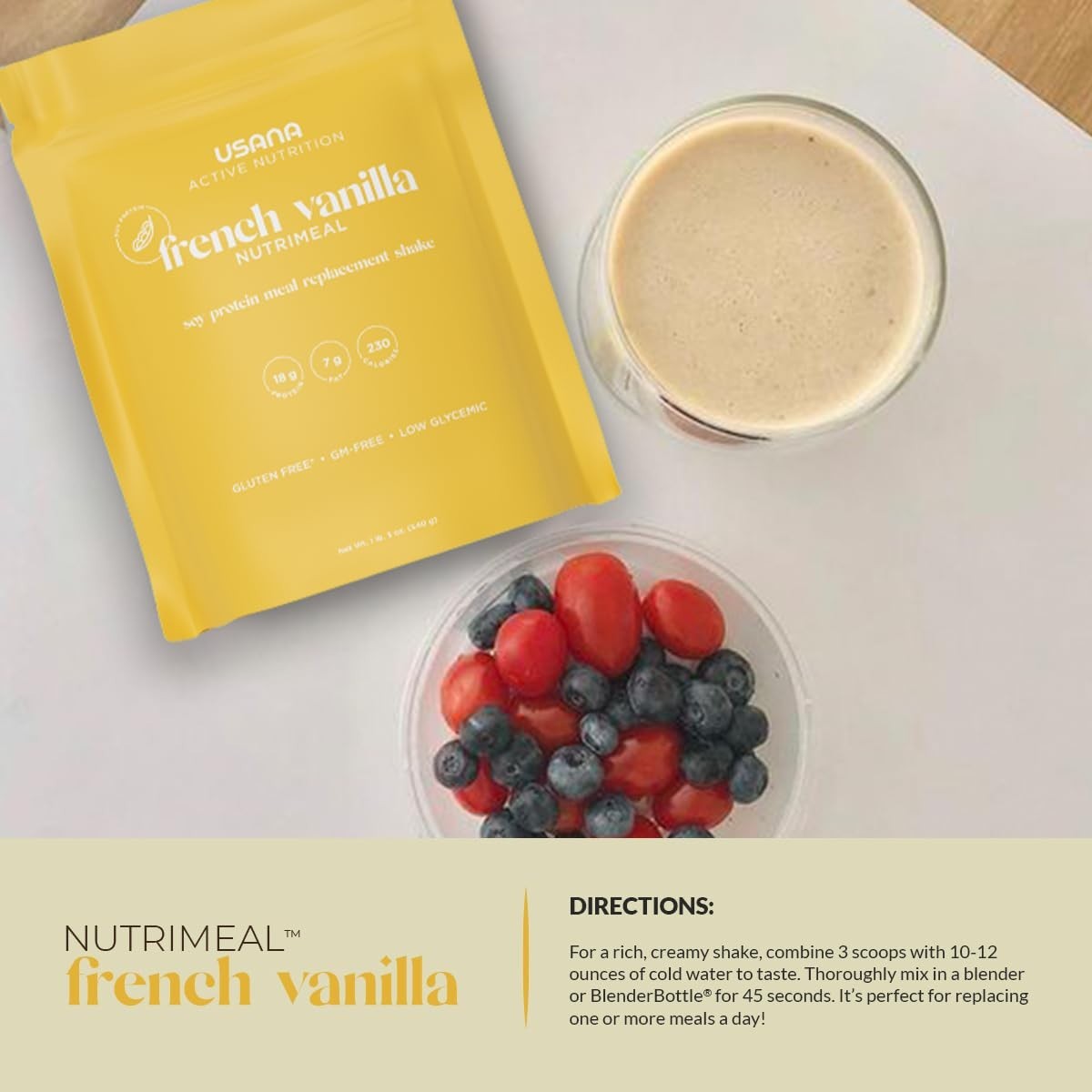 Nutrimeal Meal Replacement Shake – French Vanilla – NON-GMO – Gluten Free – L…