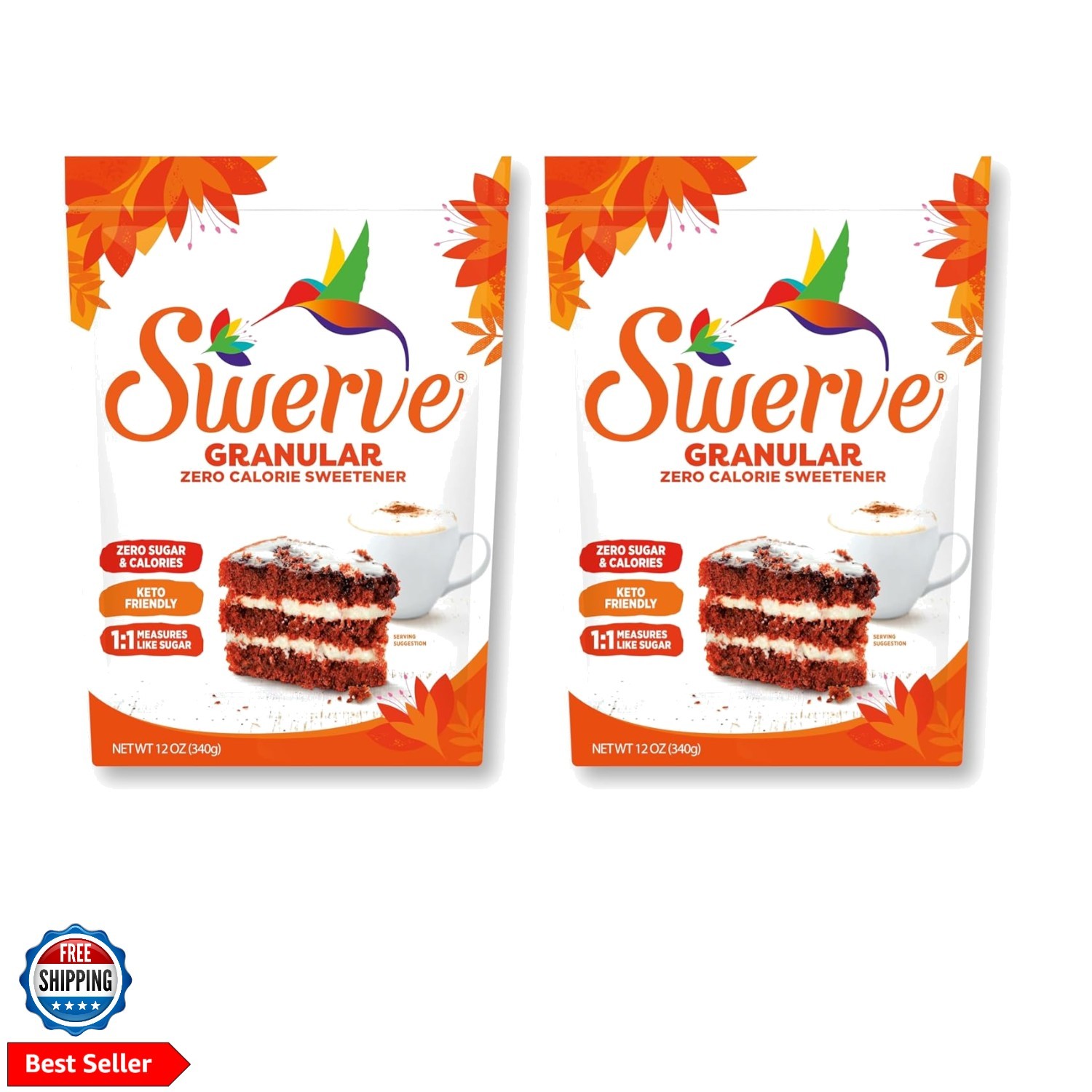 Ultimate Sugar Replacement Sweetener, Granular Sugar Substitute, Zero Calorie…