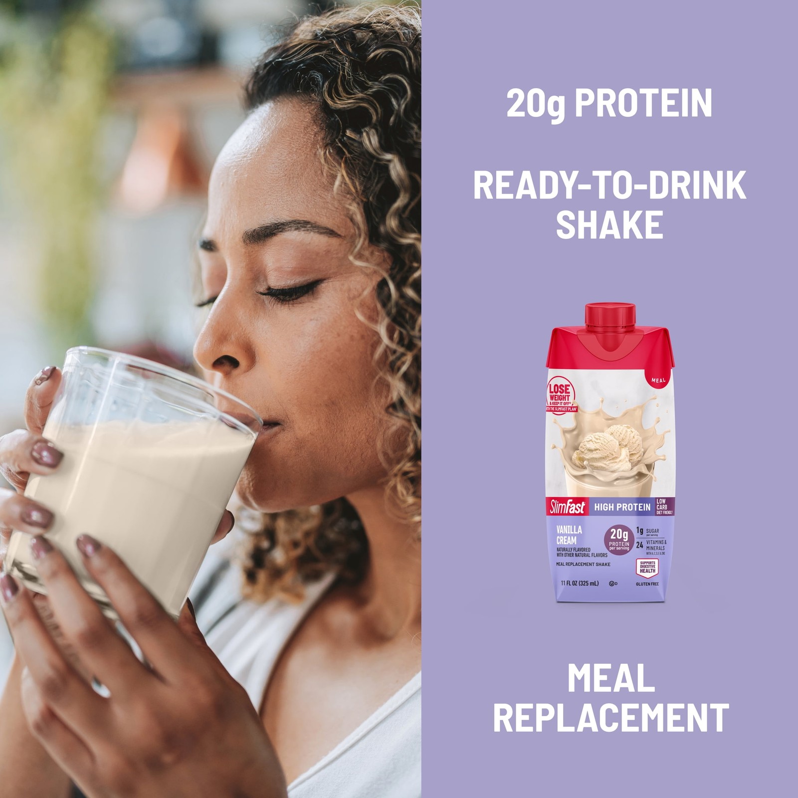 High Protein 20g Ready To Drink Meal Replacement Shake Vanilla Cream, 11oz, 12ct