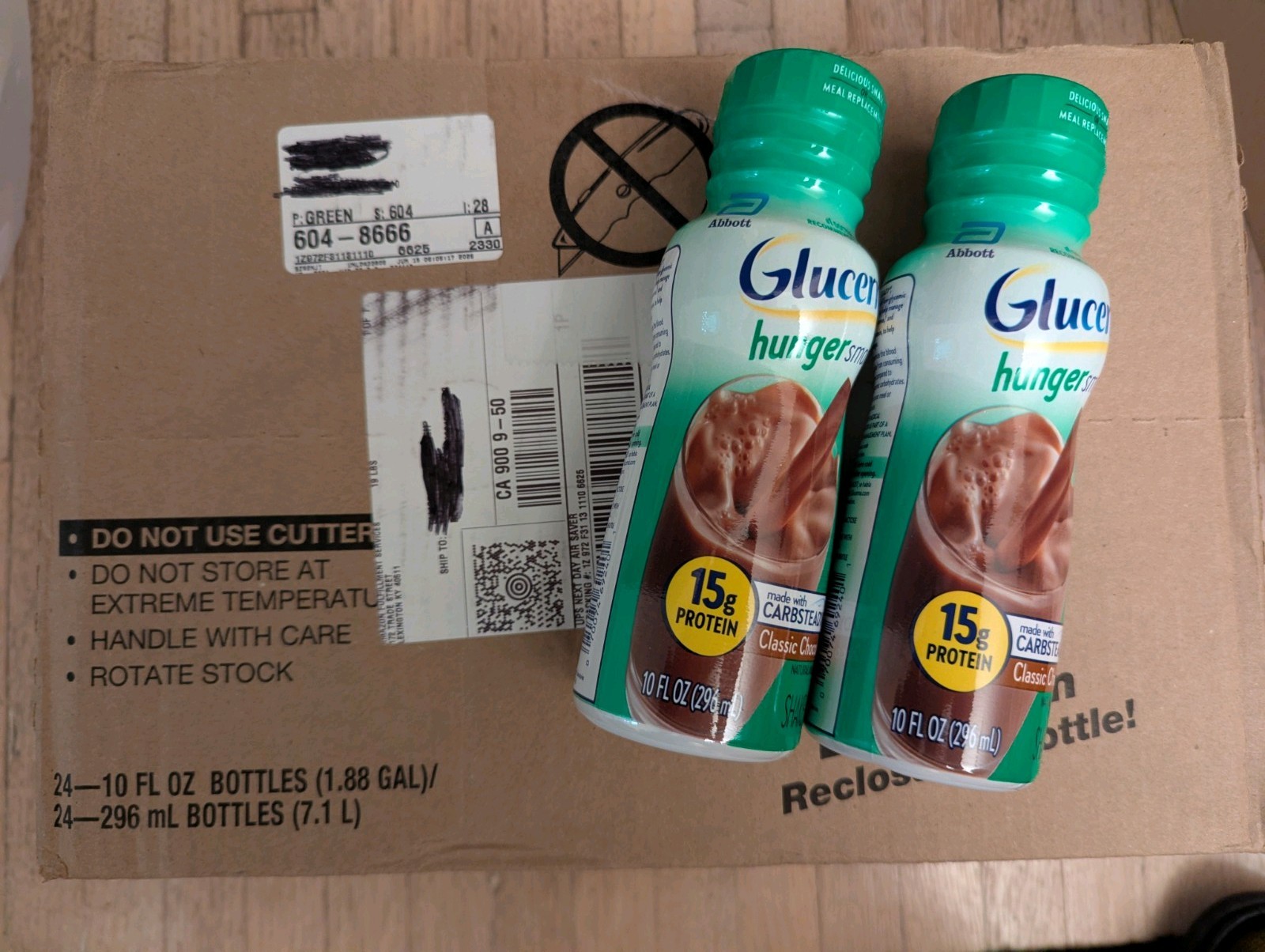 26 bottles 10oz Glucerna Hungersmart w/ Carbsteady Classic Rich Chocolate Flavor