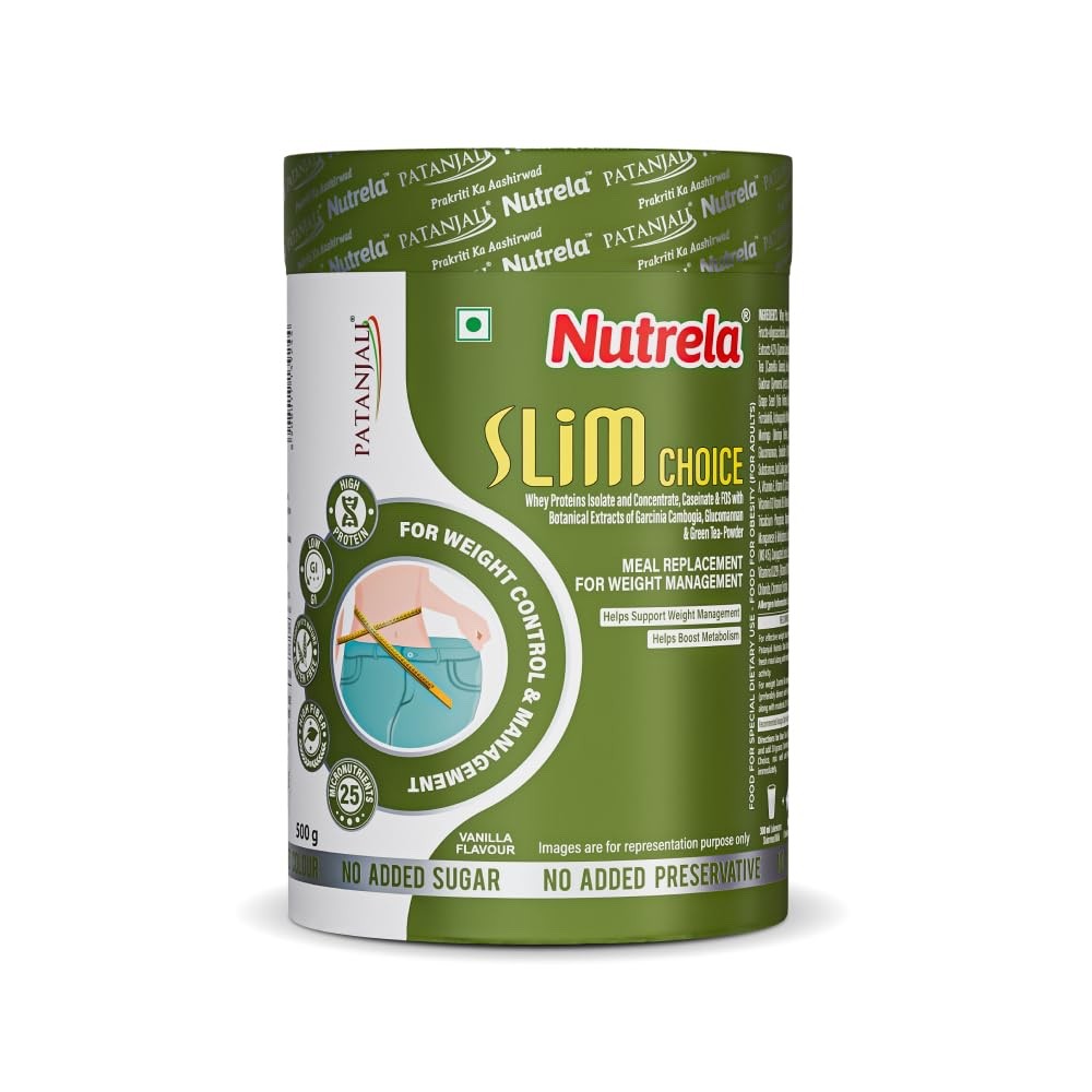 2 X 500 gm Nutrela Slim Choice Meal Replacement Protein Shake for Weight Loss