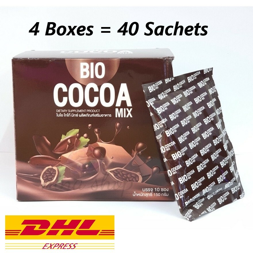 4x Bio Cocoa Detox Mix Detox Control Hunger Fat Blocker 0%Sugar 60 Kcal Slim DHL
