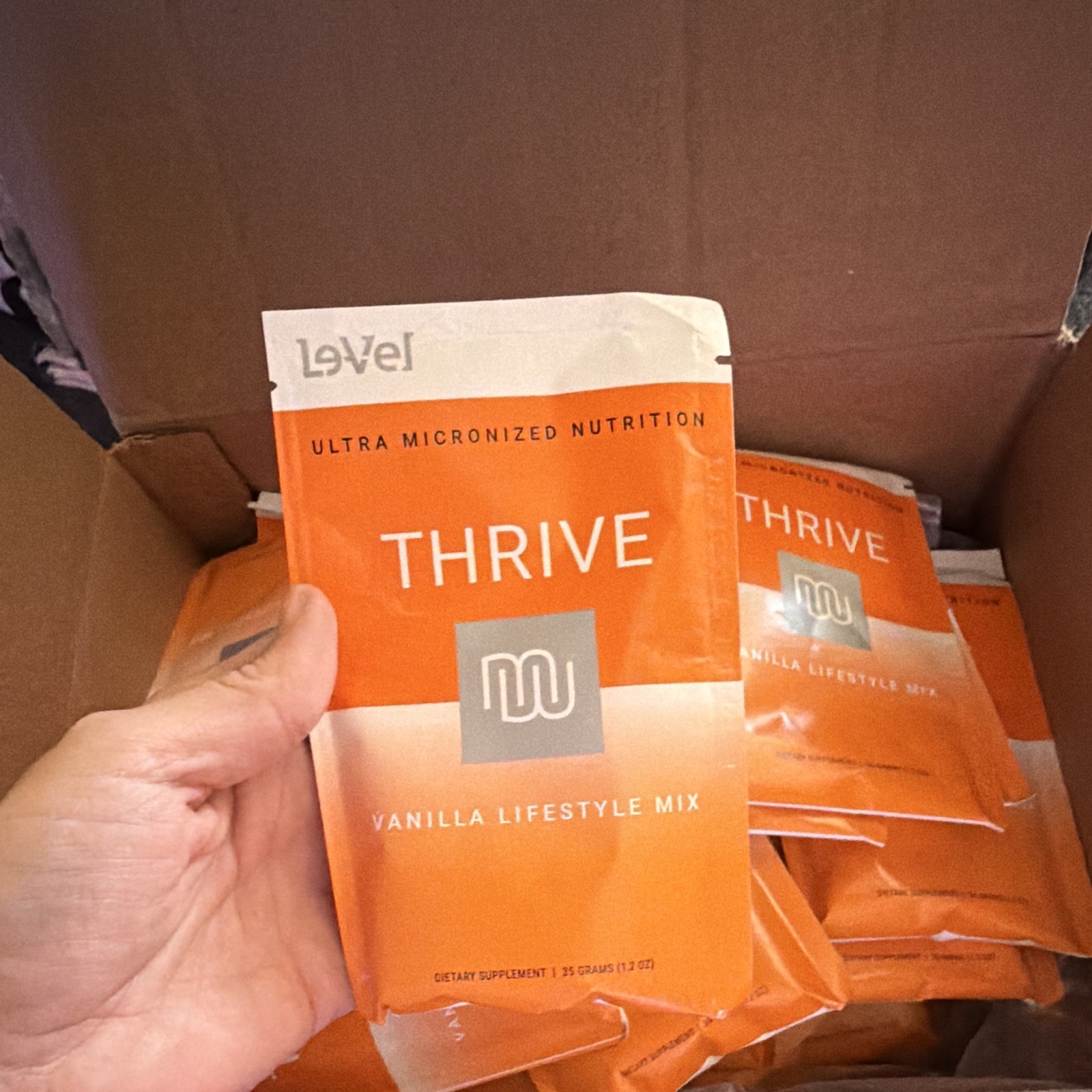 LeVel THRIVE Ultra Micronized Vanilla Powder Mix 1.2 oz 46 individual packs