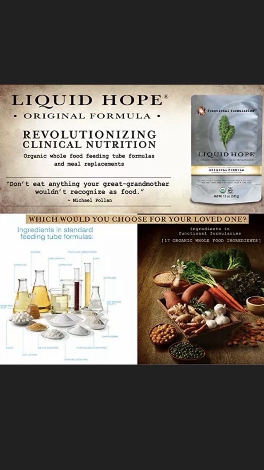 Liquid Hope Functional Formularies-24 pouches per case-Ships FREE in US-exp 3/27