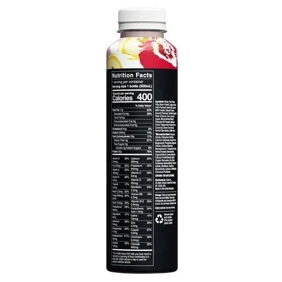 Meal Replacement Shake High Protein Drink Strawberry Banana 16.9 oz 12 Pack Huel